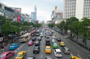 ภาพรถติดบนถนนในกรุงเทพมหานคร