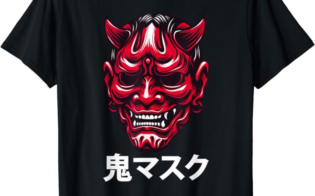 Japan Demon Mask Japanese Devil Oni Demon T-Shirt