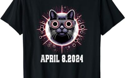 Solar Eclipse Glasses Cat 2024 T-Shirt